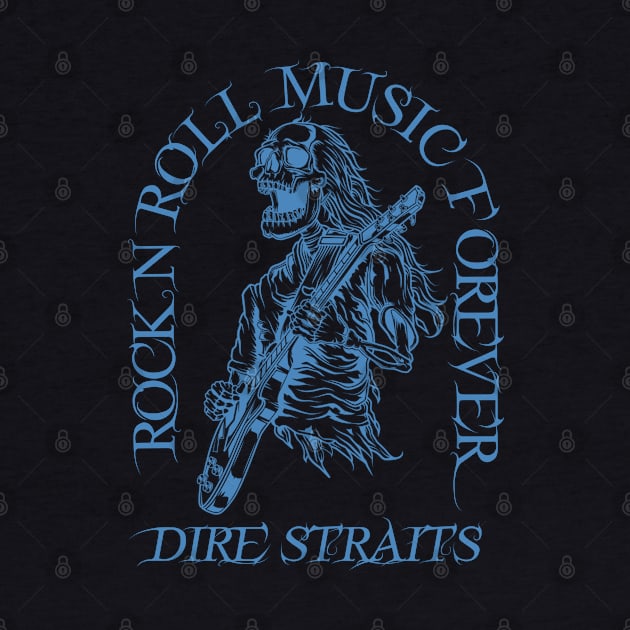 Dire Straits /// Skeleton Rock N Roll by Stroke Line